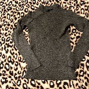 INC Off Shoulder Sweater- Silver Sparkle